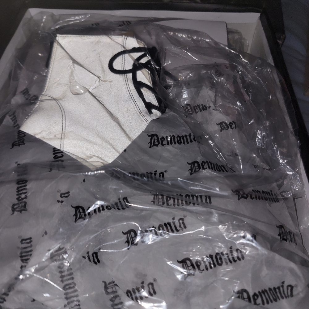 Demonia Reflective Platform Boots